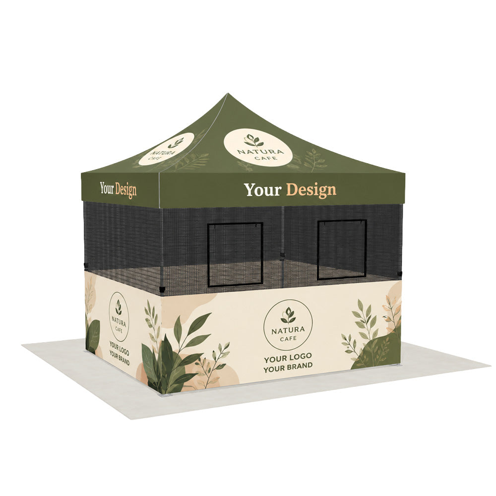 Premium Aluminum 10' Tent Kit (Full-Bleed Dye Sublimation) 17" Valance