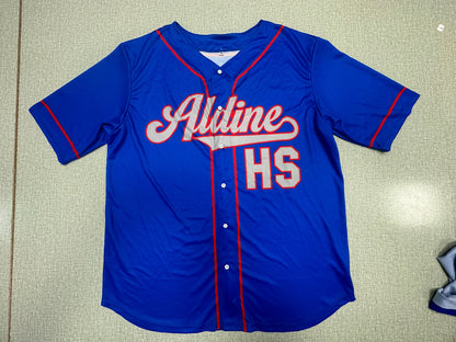 150GSM Mesh Jersey Custom Button Down Baseball Jersey (Full Dye Sublimation) #USA50058