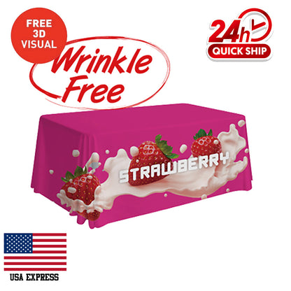 Premium Table Throw  Wrinkle Free (Full-Color Dye Sublimation, Full Bleed)