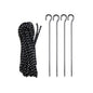 Rope and Stake Set for Casita Canopy (includes 4 Stakes & 4 Bungee Ropes) - WS Display