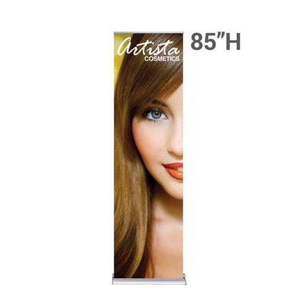 24" SilverStep Retractable Banner Stand (Black and Silver) - WS Display