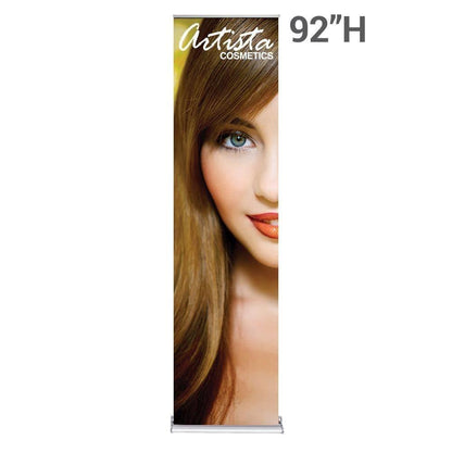 24" SilverStep Retractable Banner Stand (Black and Silver) - WS Display