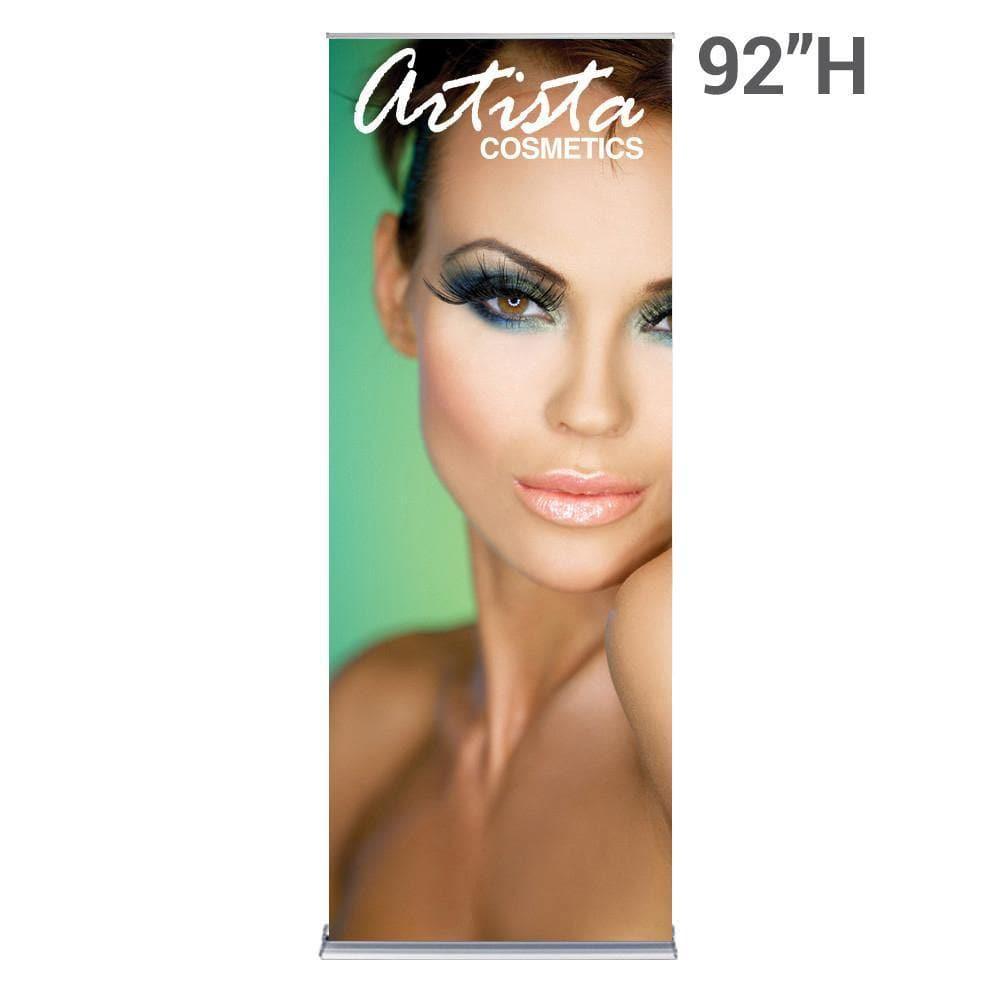 36" SilverStep Retractable Banner Stand (Black and Silver) - WS Display