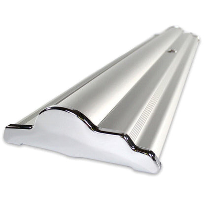 24" SilverStep Retractable Banner Stand (Black and Silver) - WS Display
