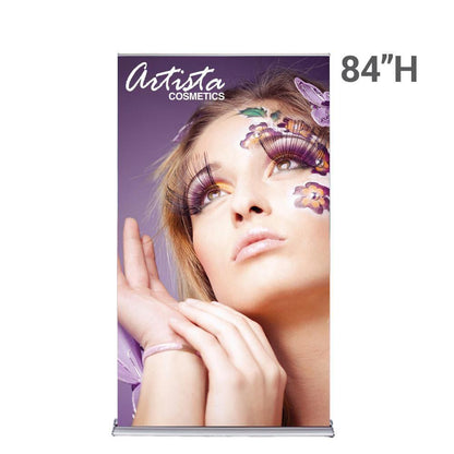 48" SilverStep Retractable Banner Stand (Silver) - WS Display