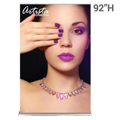 60" SilverStep Retractable Banner Stand (Silver) - WS Display
